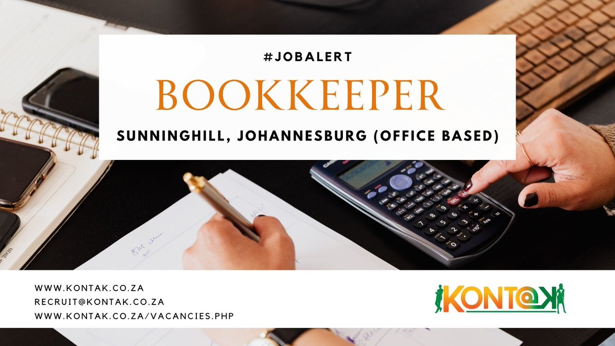 🌟 Exciting Opportunity! 
📚 Bookkeeper R15-20k 
Sunninghill, JHB. 
Gain international exposure, work with Australian companies. 
Bookkeeping certificate
5+ years' Bookkeeping exp
Xero/Quickbooks
Apply: kontak.co.za/vacancies.php - JB3889
#Bookkeeper #JohannesburgJobs #sunninghill