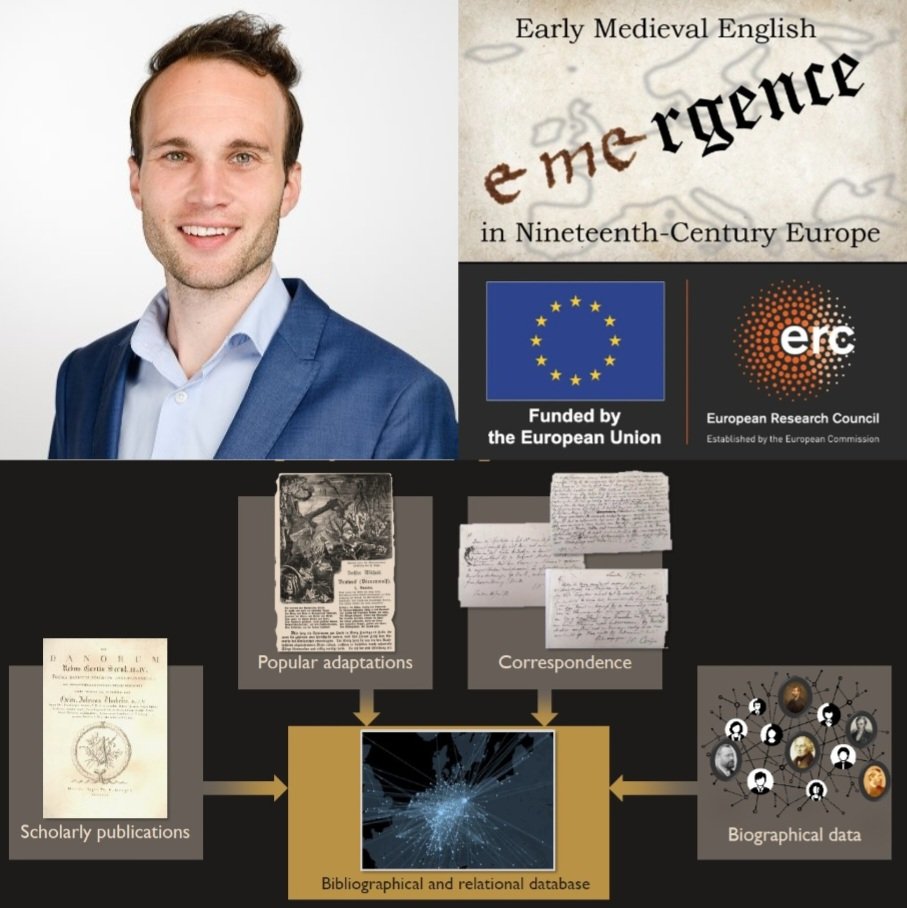 Welcoming Dr. Sander Stolk (<a href="/ssstolk/">Sander Stolk</a>) to the EMERGENCE team! Dr. Stolk is a Linked Data expert, whose main responsibility will be the OE-BARD database: a bibliographical and relational database on Old English in the 19th century!