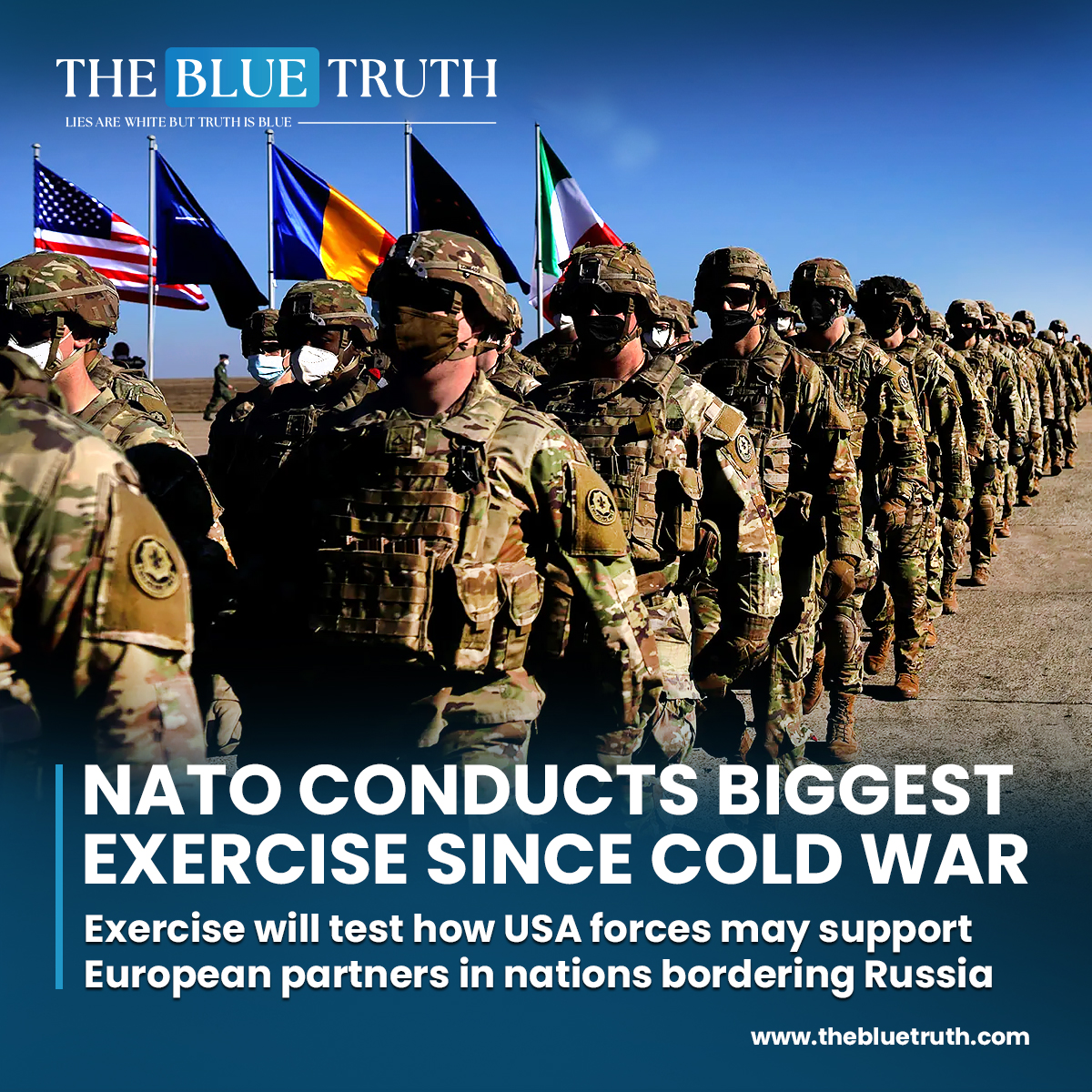 Exercise will test how American forces may support European partners in nations bordering Russia and on the alliance's eastern flank.
#NATOExercise #ColdWarSimulation #MilitaryReadiness #SecurityAlliance
#USForces #EuropeanPartnership #tbt #TheBlueTruth