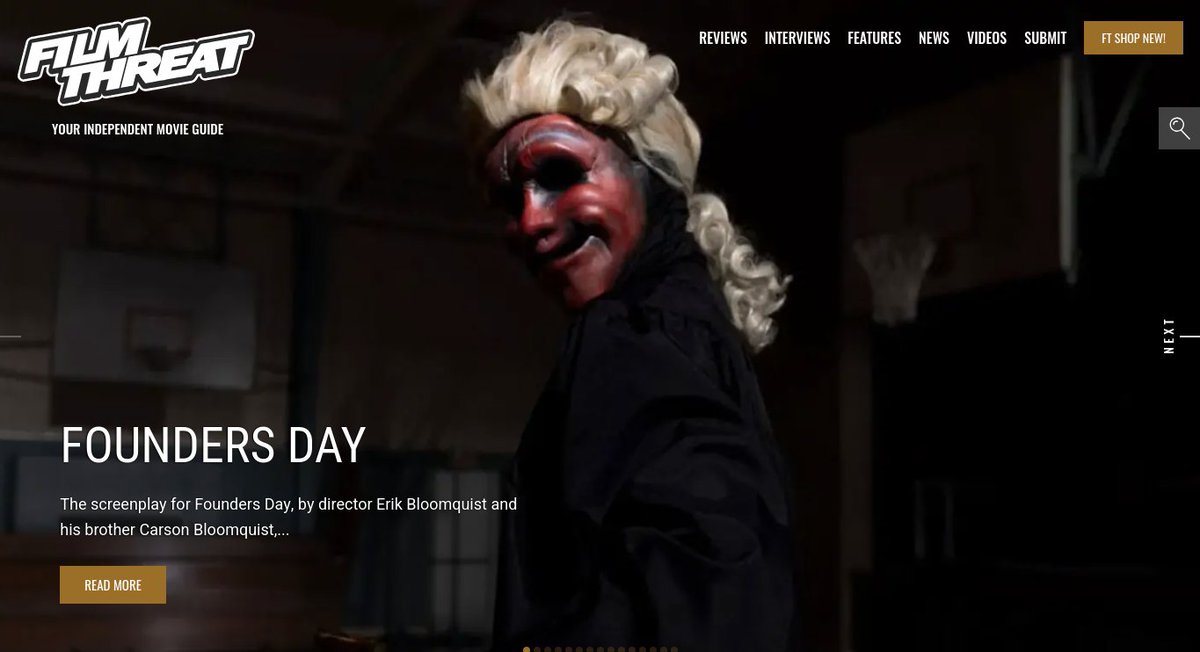 FilmThreat's tweet photo. "…lined with wicked humor." Founders Day takes Bobby LePire on a horrifying ride.
https://t.co/ZRt4HQlwzp #SupportIndieFilm #FoundersDay #Horror https://t.co/ImriItKDMv