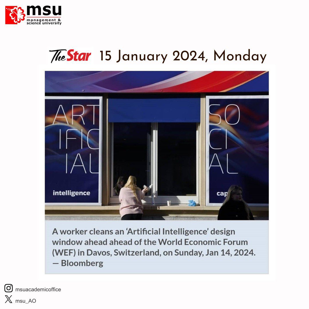 News Unplugged : The behind-the-scene look as a worker cleans the window for World Economic Forum 🪟✨

#artificialintelligence 
#msumalaysia