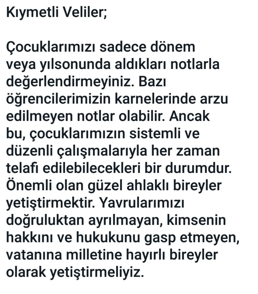 Okul Müdürümüz Mehmet Kakaç'tan yarıyıl tatili mesajı. 
<a href="/hasansildak/">Hasan ŞILDAK</a> 
<a href="/UrfaValiligi/">T.C. ŞANLIURFA VALİLİĞİ</a> 
<a href="/sanliurfammem63/">Şanlıurfa İl Milli Eğitim Müdürlüğü</a> 
@karakopru_63 
<a href="/KarakopruM/">Karaköprü MEM</a>