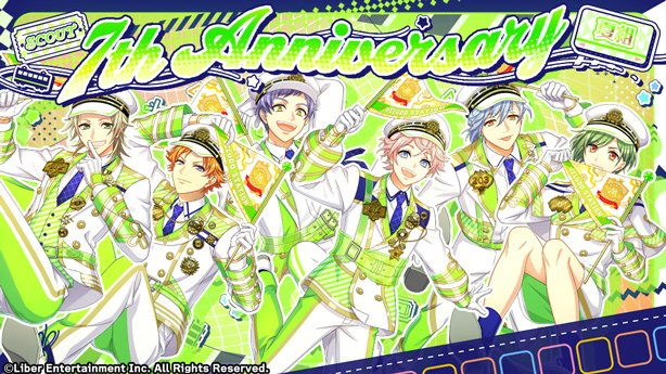 mankai_company's tweet photo. ★A3! 限定スカウト配信開始★ 
限定スカウト『7th Anniversary』の配信を開始しました。配信は【2/1 13:59】まで
※スカウトは【春組】【夏組】【秋組】【冬組】の４種になりますのでご注意ください。 #エースリー https://t.co/IL2hPdVA81
