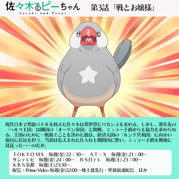 🕊️―――― このあと 👔放送開始👔 ――――🕊️―――― 『佐々木とピーちゃん