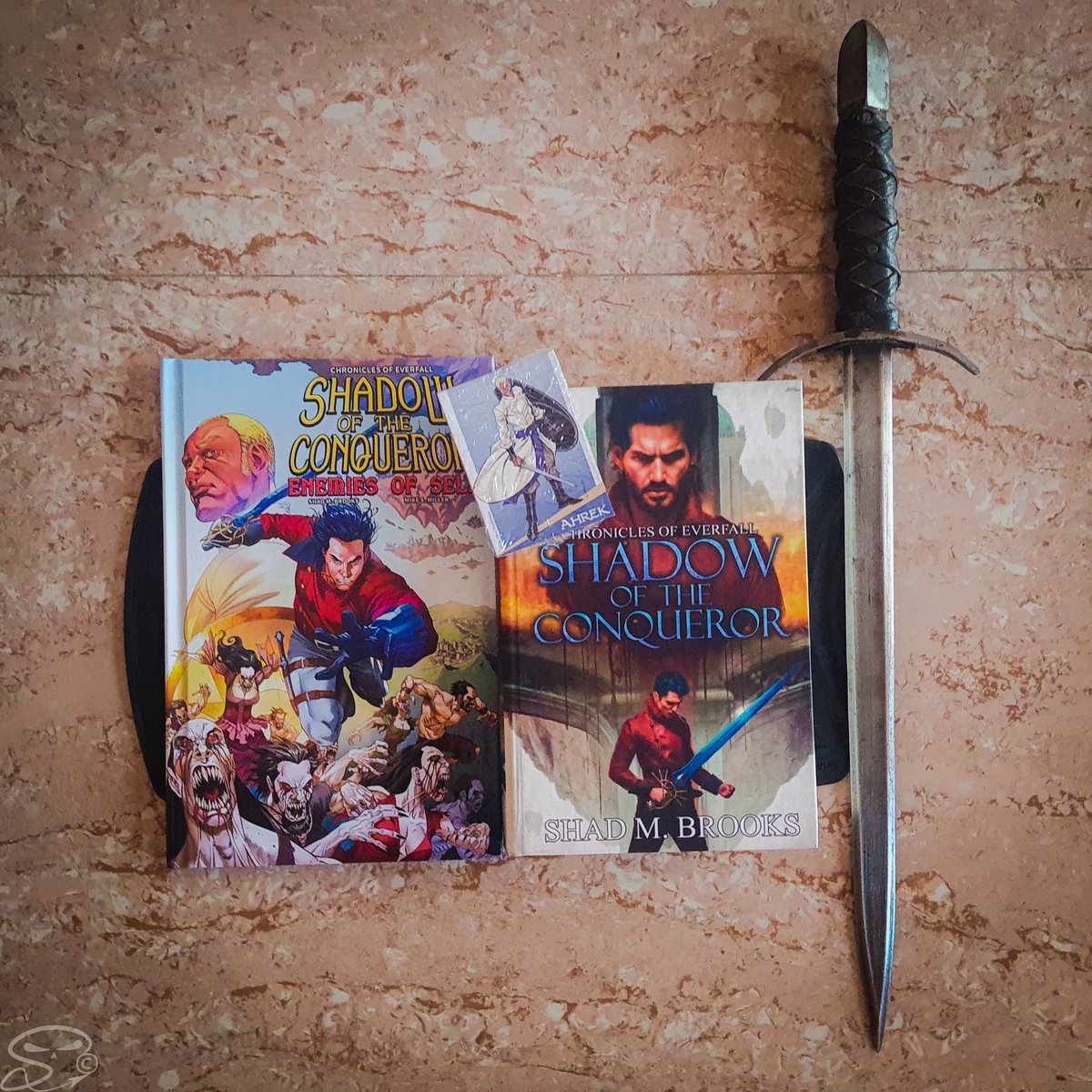 Shashank_HN's tweet photo. They're finally here, in India! Can't wait to go through these, this weekend. Thank you, @shadmbrooks and @shadiversity 

I also love the sword that I didn't order but got anyway... Maybe it was meant for @heelvsbabyface but NZ doesn't allow blades I suppose (jk) https://t.co/6NthcGUmqC
