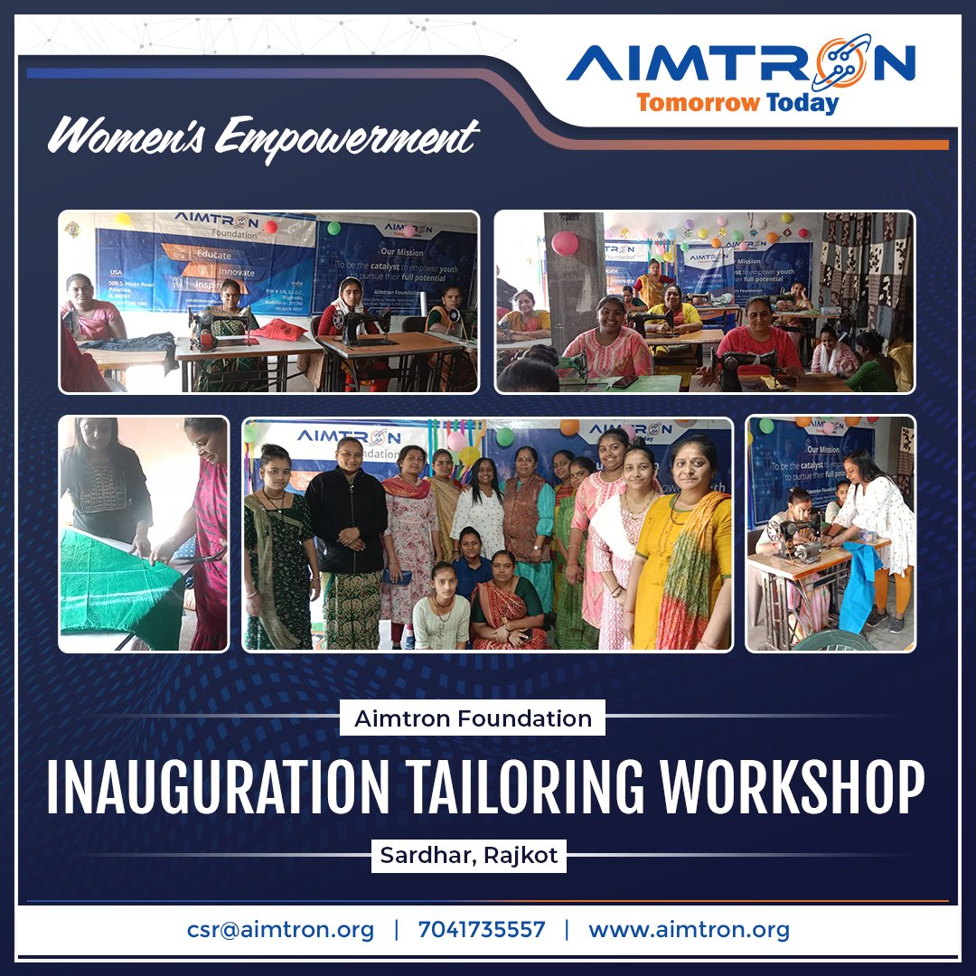 Aimfoundation_'s tweet photo. At #Sardhar, #Rajkot - welcoming a new batch of hopeful hearts to our #VocationalWorkshops. And the response? Overwhelming! The Tailoring workshop is buzzing with eager smiles and the click-clack of ambition on machines.
#tailoringworkshop #inaugurationtailoringworkshop #tramba https://t.co/NO2A1V1tQe