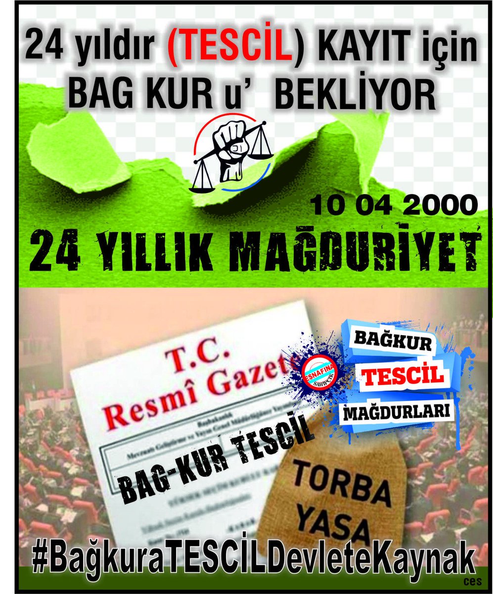 ces_ucan's tweet photo. TESCİL SES VERİN !!
04 10 2000 yılıönce vergi kaydimizvar 
Bağkura resen kaydımiz yok 
1479sayılikannun 18.mad.kayıt  engellisiyiz SN.CUMHURBAŞKANIM
@RTErdogan
@isikhanvedat
@eczozgurozel
@B_Palandoken
@dbdevletbahceli
@profdrorhanates
@ErbakanFatih
#CimereYazıyorAkimiArıyoruz https://t.co/ewzv4nJPC9