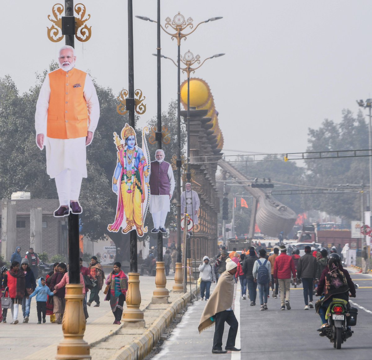 Very hard to say at this point whose temple is being inaugurated.
