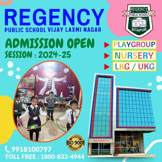 RegencyLaxmi's tweet photo. ADMISSION OPEN
SCHOOL YEAR :- 2024-25
.
.
PLAYGROUP
NURSERY
LKG / UKG
.
Regency Public School Vijay Laxmi Nagar
Toll Free :-1800-833-4944
Contact :- 9918100797
.
#sitapur #registration #playgroup #education #playgroupschool #kidsschool #nurseryschool #specializedkindergarten https://t.co/V3FpiiYZeY