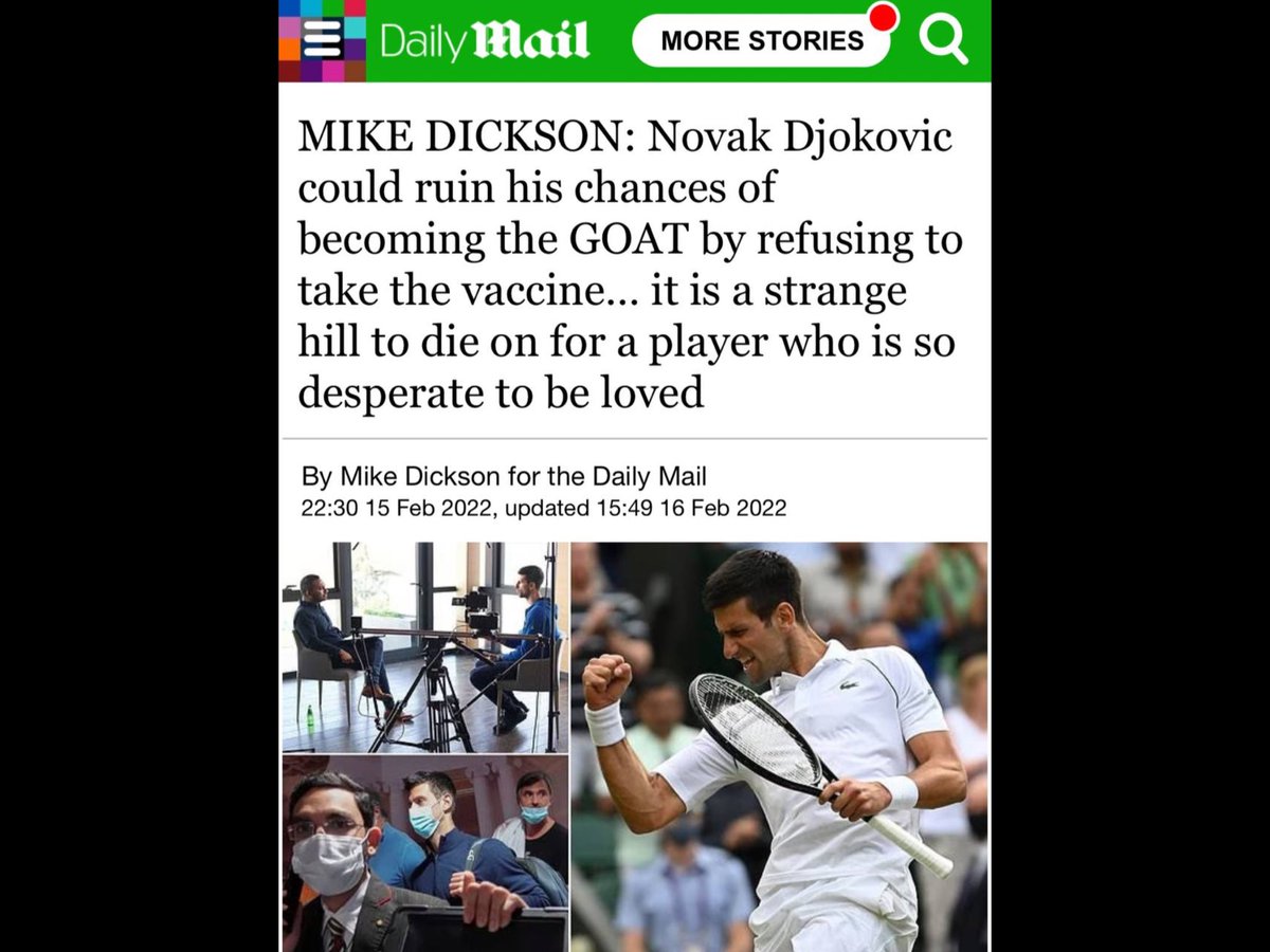 notoaotearoa's tweet photo. OOPS!
Journalist Mike Dickson who died suddenly at the Aus Open on Novak’s decision to remain unvaxxed - Feb 2022
“It is a strange hill to die on”
MSM will not discuss what Dickson died from
All of this is ageing horribly as the awful reality of “died suddenly” continues https://t.co/4XyRL8a0jy