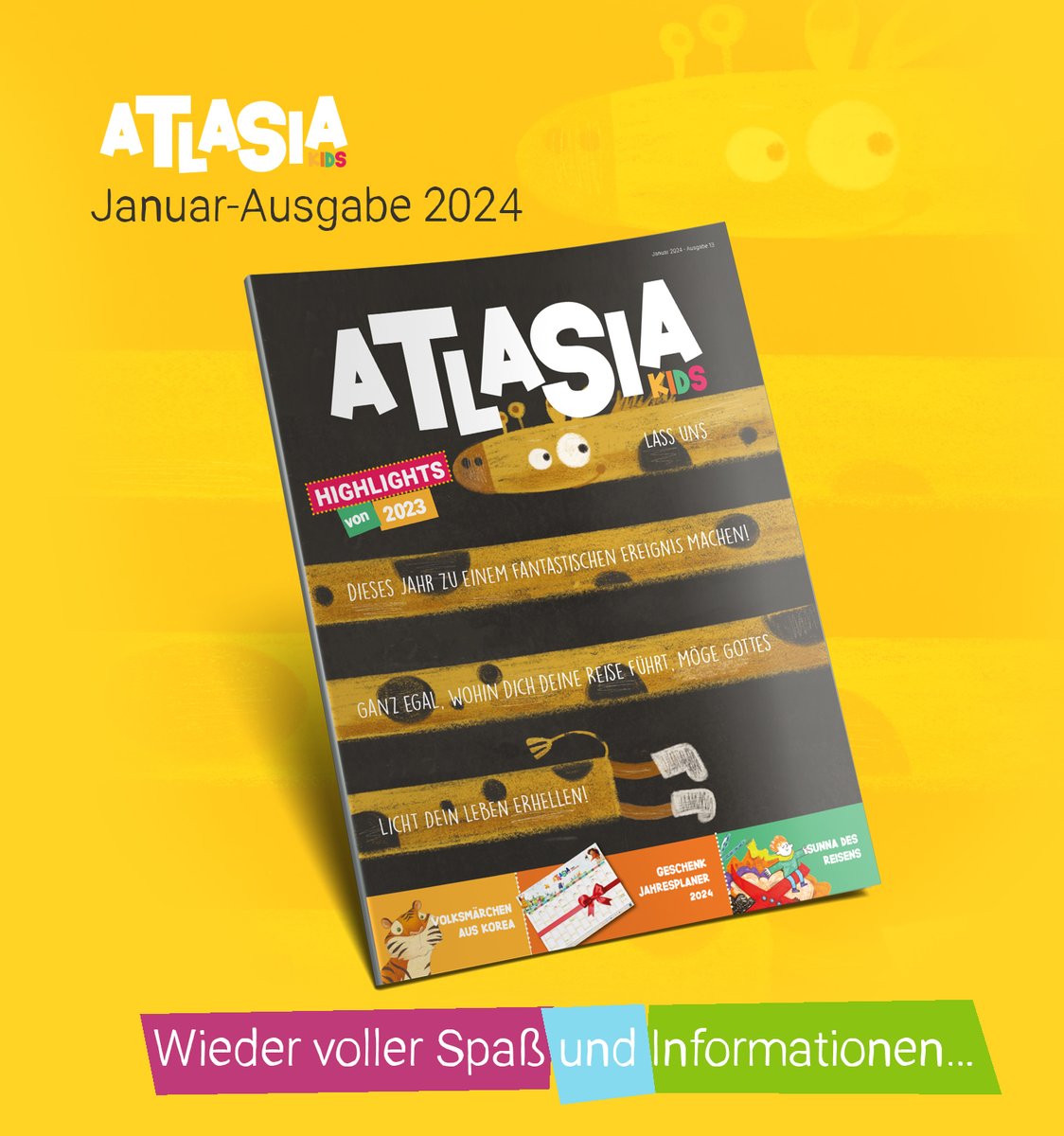 Januar 2024 ❤️🎉🔥

jetzt abonnieren atlasia.de/abonn…
Atlasiade Youtube-Kanal youtube.com/@atla…
Atlasia Facebook: facebook.com/atlas…
#AtlasiaKids #Atlasiade #kalender #deutschland #Kinder #kids #kidsmagazine #family #kinderzeitschriftfürmuslimischekinder