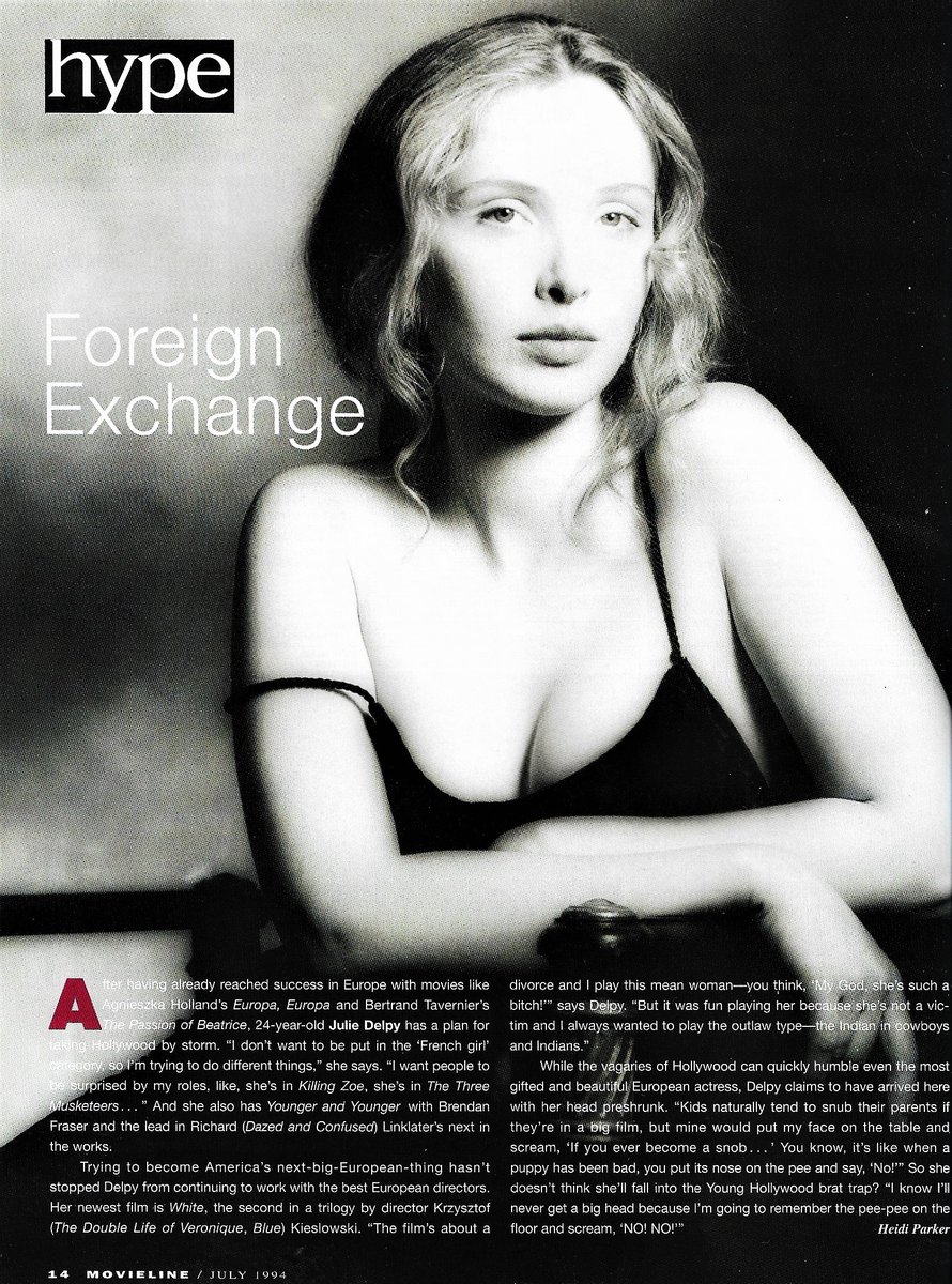 Julie Delpy photographed by Daniel Ray for Movieline Magazine, 1994