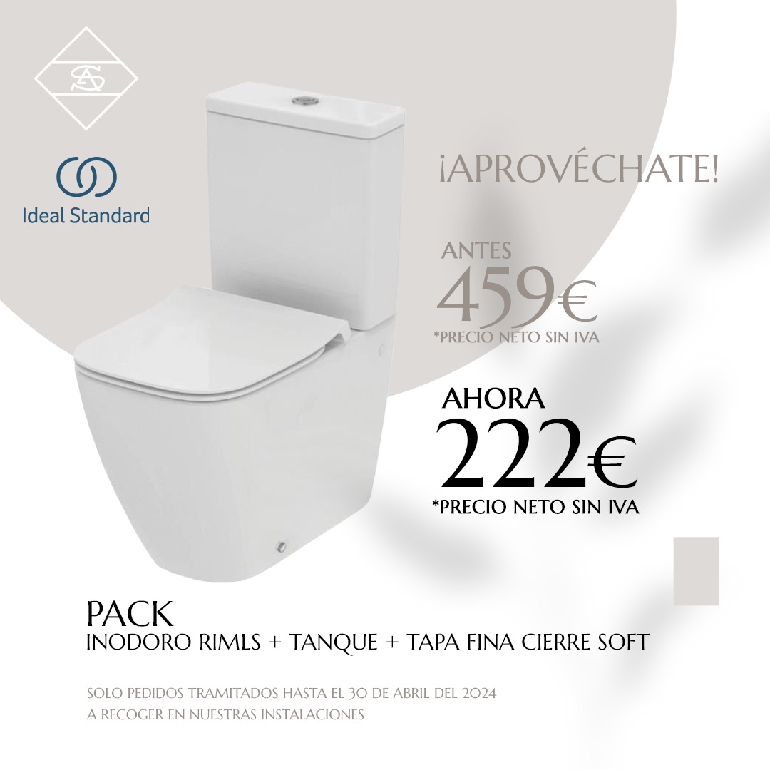 SanazulSL's tweet photo. 👉¡Aprovéchate! 🤩😜

Pack Inodoro 🚽 RIMLS + TANQUE + TAPA FINA CIERRE SOFT
👉Ahora solo por 𝟐𝟐𝟐€*
(𝘈𝘯𝘵𝘦𝘴 𝘱𝘰𝘳 459 €)

⚠️Promoción válida hasta el 30 de Abril de 2024⚠️ A recoger en nuestras instalaciones. 

* Precio neto sin IVA incluido.

#Saneamientosenvalencia https://t.co/yDocFR2RDl