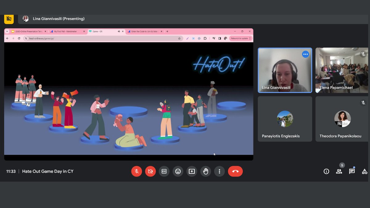LEADOnlineEU's tweet photo. 😀 Our partner @FutureNeedsEU had the opportunity to introduce the 🤬 Hate Out Game of our @LEADOnlineEUproject, to 👩‍🏫 educators from 🇨🇾 Cyprus!
#hatespeech #hatemessages #education #students #teachers https://t.co/DF2V7UCCFh