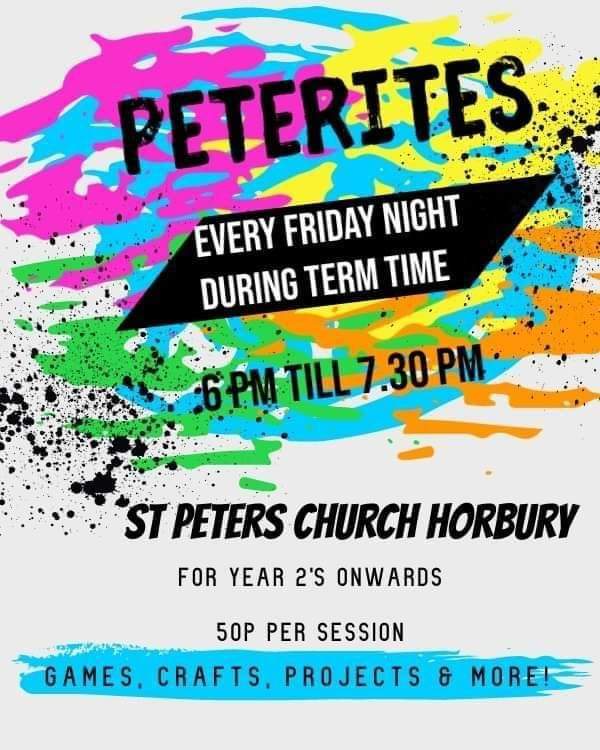 Tonight at Peterites we are thinking about what makes us, us.Join us for fun and games from 6pm at St Peter's. We have seperate activities for children year 5 onwards. #horbury #horburybridge #childrenandfamilies