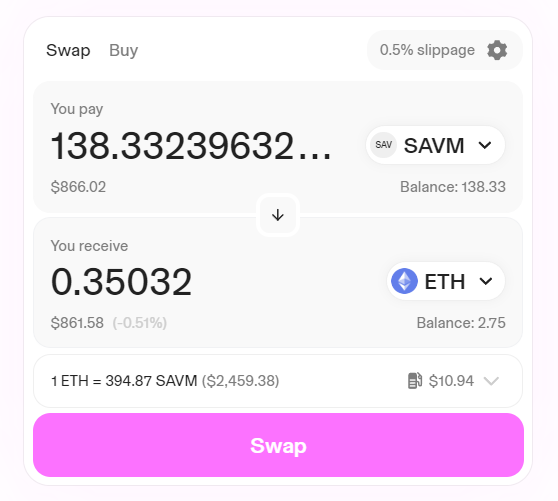 MetaOracle's tweet image. Stake your $SAVM today