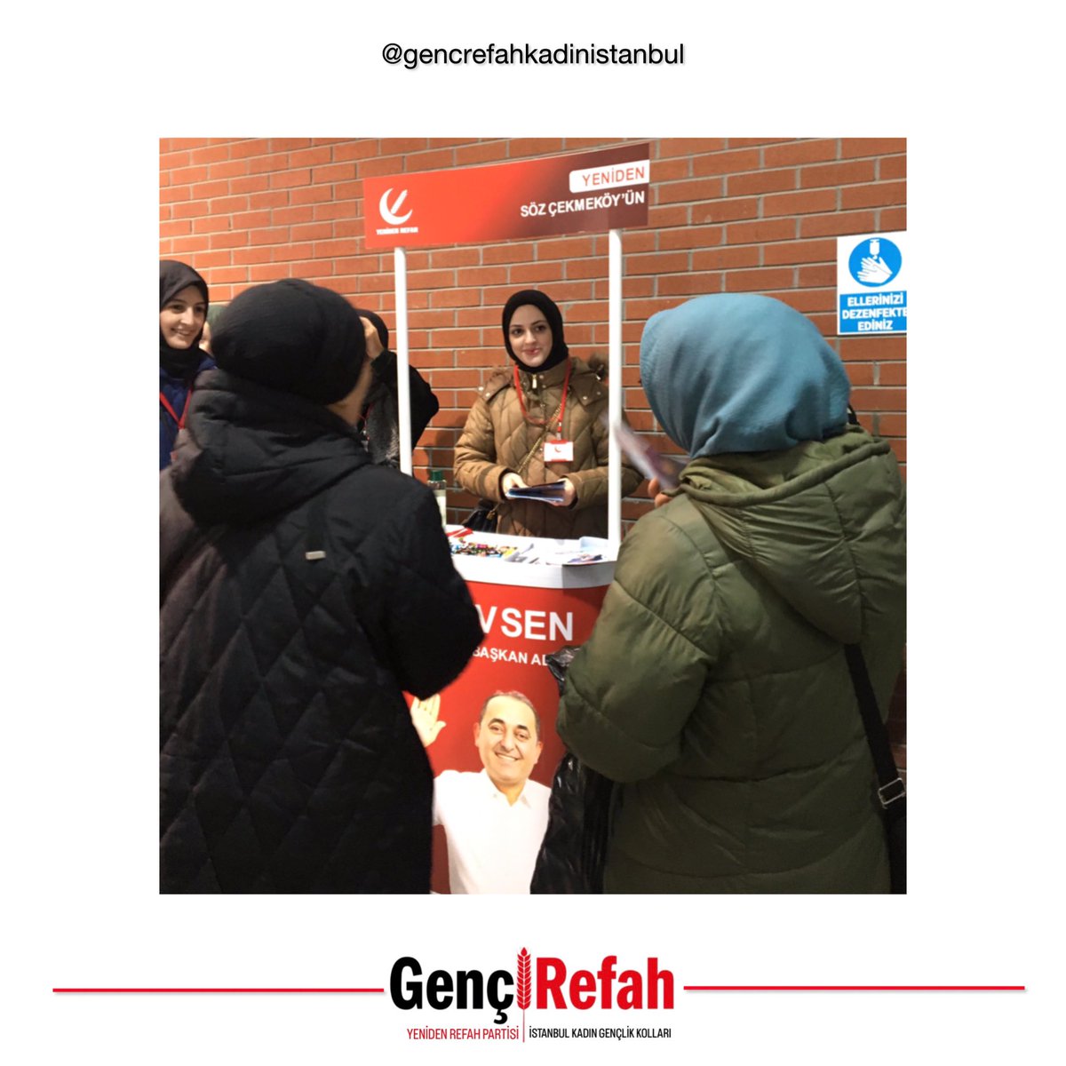 gencrefahkadn34's tweet photo. İstanbul Kadın Gençlik Kolları olarak hamle çalışmaları kapsamında Çekmeköy ilçemizde İl Gençlik standımızı gerçekleştirdik.

📍Çekmeköy

•Çare Milli Görüş!
•Çare Ahlaklı Belediyecilik!

#YenidenRefahPartisi
#YenidenRefah
#FatihErbakan
#YenidenErbakan
#GencRefah https://t.co/fclwU8VJfQ