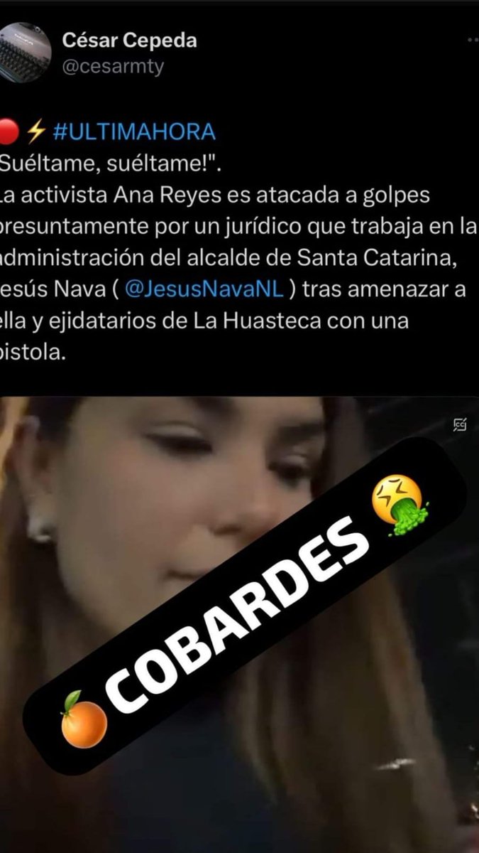 iker84478090's tweet photo. @nuevofosfoleon Mientras el andaba de acarreado en la entrada de la Huasteca #SantaCatarina #NL servidores públicos golpean a @analyreyes1803
Lo Nuevo es una mierda
#FueraNava https://t.co/xe0ihoz7QG