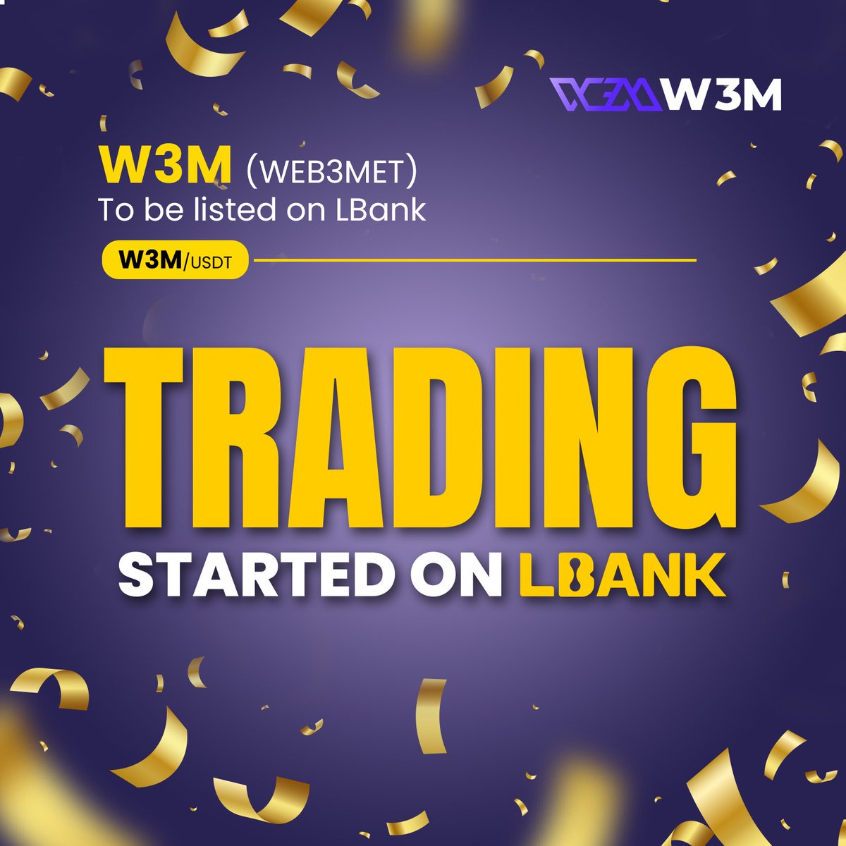 Web3met is going to start its journey on Lbank from 10:00 UTC today, Let’s embark on this journey we have awaiting for a long time since the inception of Web3Met