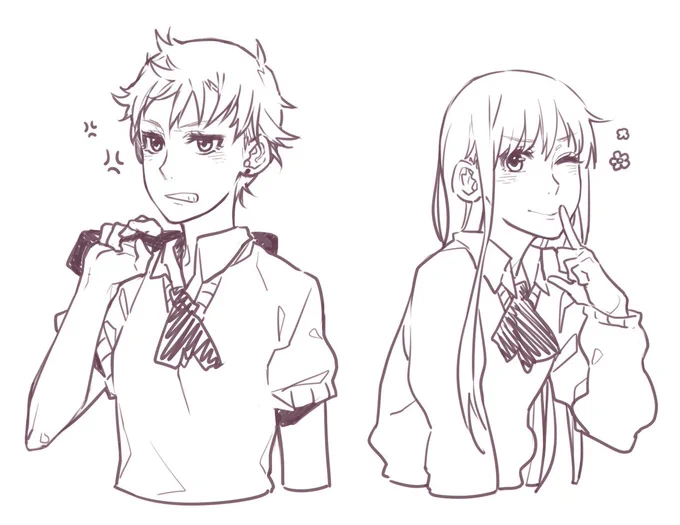First few drawings I did of Rei & Hanna✨ They did not have a name yet when I drew these Still kinda crazy that these passing doodles lead to me making a whole series  WITH PEOPLE TUNING IN TO READ IT??? I'll never get over it cause that is still so insane to me