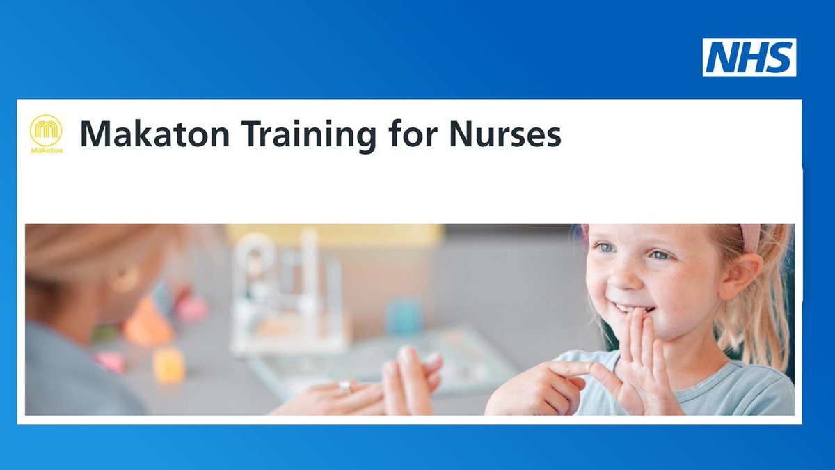 A new e-learning resource for nurses to develop their understanding of Makaton and learn basic Makaton signs, has been added to the NHS Learning Hub. Take a look #teamCNO: learninghub.nhs.uk/catalogue/Maka…