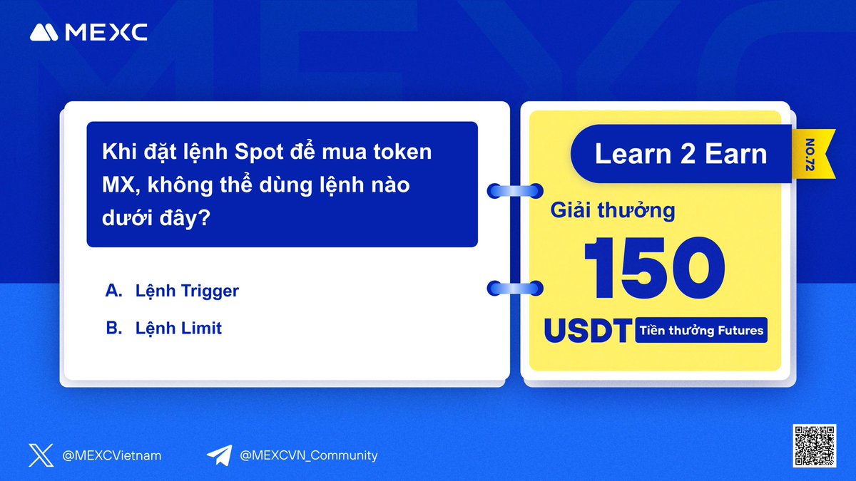 MEXCVietnam's tweet photo. Learn to Earn với MEXC 0119 - Khám phá sức hấp dẫn của thế giới tiền mã hóa! 🚀

⏰ Thời gian sự kiện: 19/01/2024 - 23:59, ngày 20/01/2024

👉 Nhiệm vụ:
1. Tham gia group MEXC Việt Nam
2. Đăng ký theo dõi kênh Youtube MEXC Việt Nam
3. Follow kênh TikTok MEXC Việt Nam
4. Xem nội dung https://t.co/gL7AQKBkpm
5. Điền vào biểu mẫu Google: https://t.co/ZYoNgq3Rm7

🎁 Phần thưởng:
10 người chiến thắng may mắn sẽ ngẫu nhiên chia sẻ tổng thưởng 100 USDT Futures Bonus!
5 người ngẫu nhiên có giao dịch tối thiểu 500 USDT được nhận thêm 10 USDT mỗi người!

#MEXCVietnam #MX #Userfirst