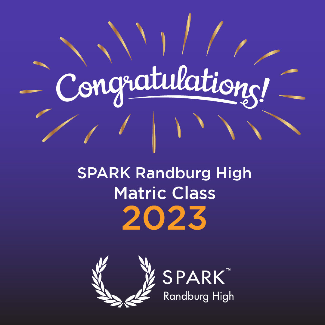 🎓 Exciting News 🌟

We're proud to share that our first Matric Class of 2023 at SPARK Randburg High achieved a pass rate of 97% in the National Senior Certificate Exams!

Thank you to our parents, teachers, staff and communities for all your support and encouragement.