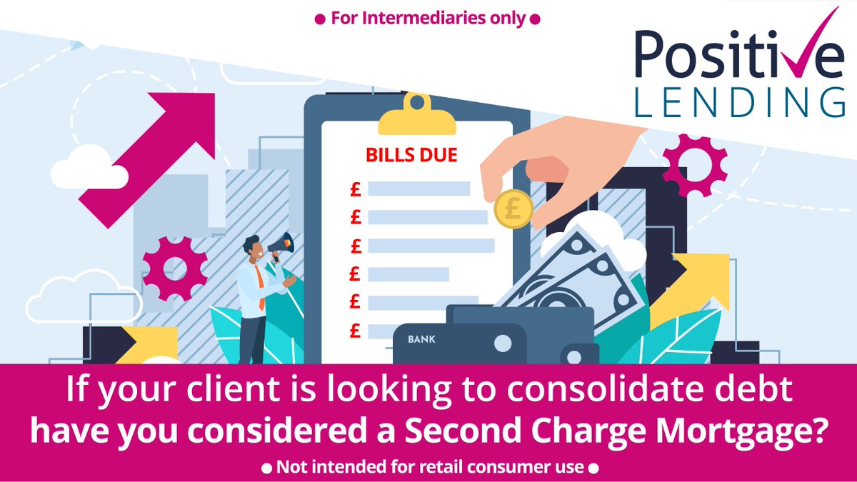 If your client is looking to consolidate debt, have you considered a second charge mortgage? 🤔Where traditional mortgage lenders can't always help, a #secondcharge mortgage could provide a YES. Call on 01202 850 830 (option 1) For Intermediaries only. Not for retail consumers
