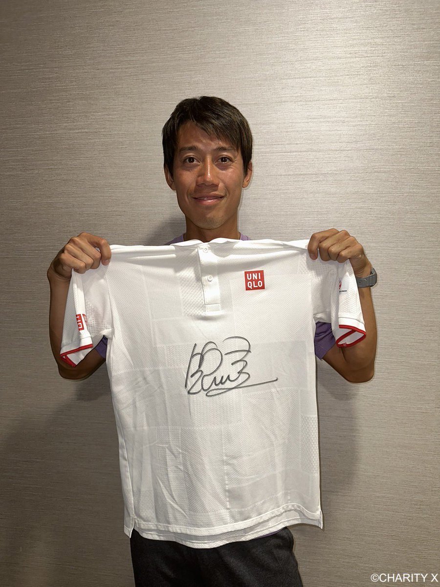 charity___x's tweet photo. 「【令和6年能登半島地震災害支援】錦織圭選手2021年シーズン使用サイン入りウェア」
チャリティーオークション！

錦織圭選手が2021年シーズンで着用したウェアに直筆でサインしたものです✍️

是非、皆さんご参加ください！ https://t.co/Lw9D8R7nIw