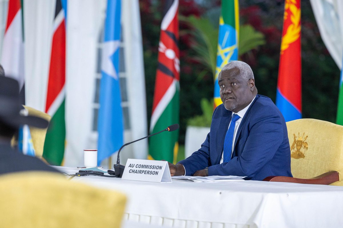 AUC_MoussaFaki's tweet photo. My opening remarks at the 42nd Extraordinary Summit of #IGAD Heads of State &amp; Government held in Uganda on 18 January 2024: https://t.co/hG8aPPMHcc https://t.co/UileLIAvSS