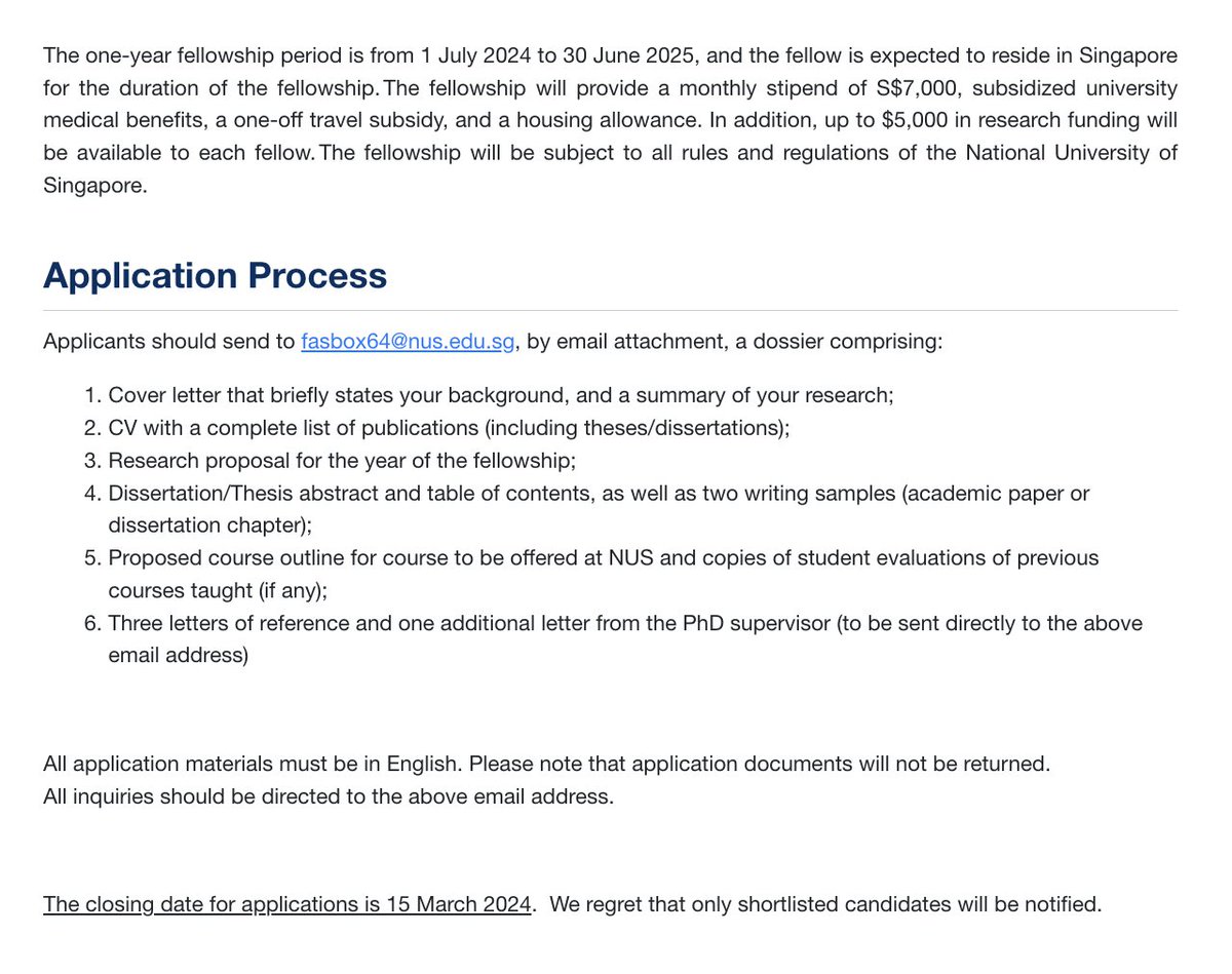 We're on the lookout for two Postdoctoral Fellows for the Department of Chinese Studies <a href="/NUSingapore/">NUS</a> <a href="/FASSNews/">FASS</a>! This position is also open for researchers in translation and interpreting studies. Check out the details and apply now: fass.nus.edu.sg/cs/postdoctora…