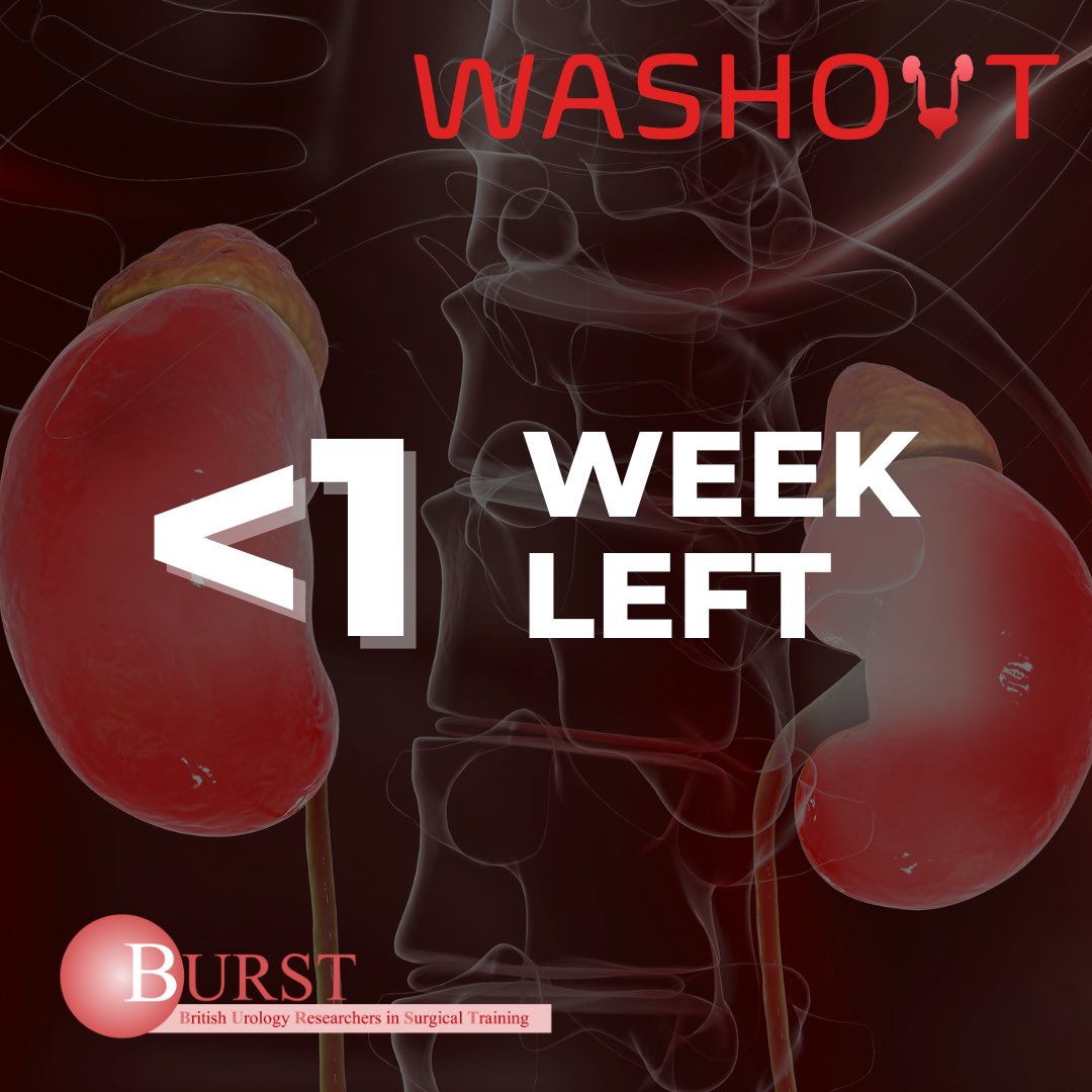 🚨 The countdown is on! #WASHOUT is launching in less than one week! 🚨 🎯 Get ready to be a part of this landmark study ❗️ 🩸Your contribution could lead to pivotal changes in #haematuria management. Stay tuned... 👀 #UroSoMe