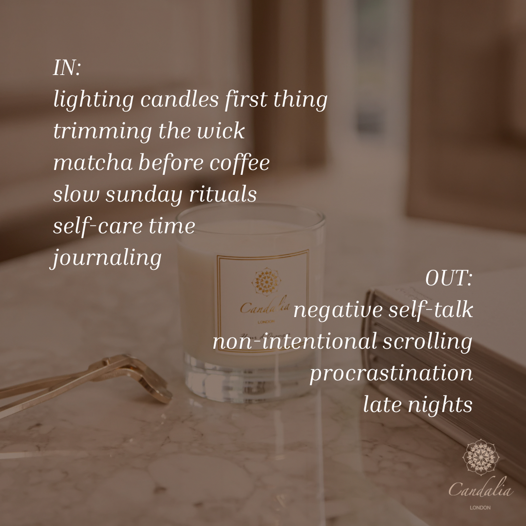 Our In's & Out's for 2024 🤍

What's on your list? Let us know in the comments 💫

Ready to boost your wellbeing in 2024?
Head to the link in our bio to explore our luxury home fragrance collection ☁️

#candalia #2024insandouts #insandouts #2024goals