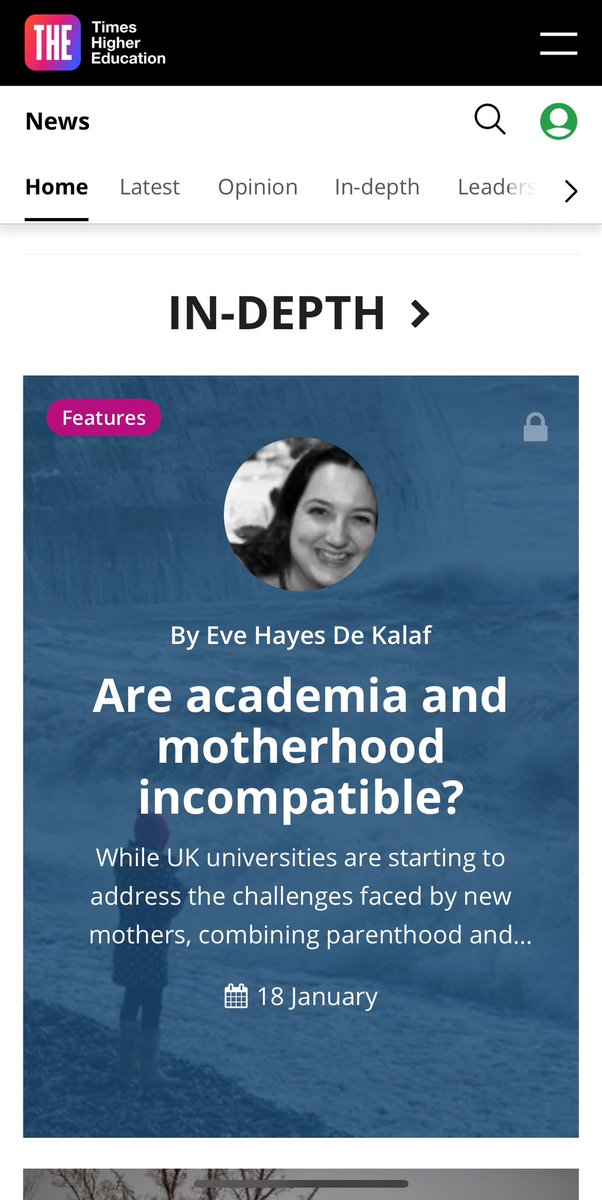 Great to see my article on the @timeshighered features page today. Very encouraged by the reaction this important piece is getting! @FaulknerEliza @cathal_rogers @AnnieAbelman @JessCHope @PregnantScrewed timeshighereducation.com/depth/are-acad…