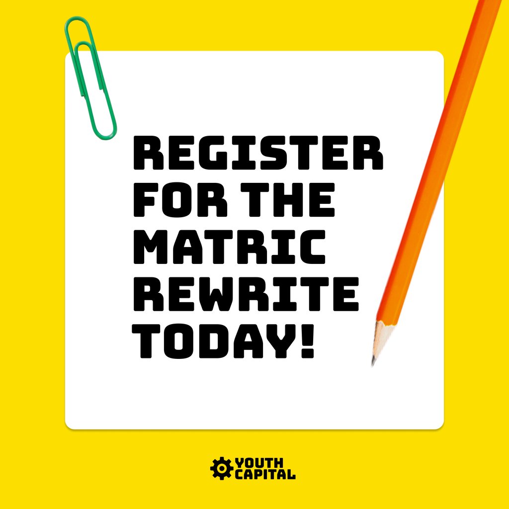 YouthCapitalSA's tweet photo. If you didn't pass your matric exams, remember it's never too late to rewrite your story 💫. You can register to rewrite your matric exams at a district office nearest to you.
❗️Registration for the re-write closes on 9 February
#certifyus #matricresults2023 #matricrewrite https://t.co/HqLxQ2AfaA