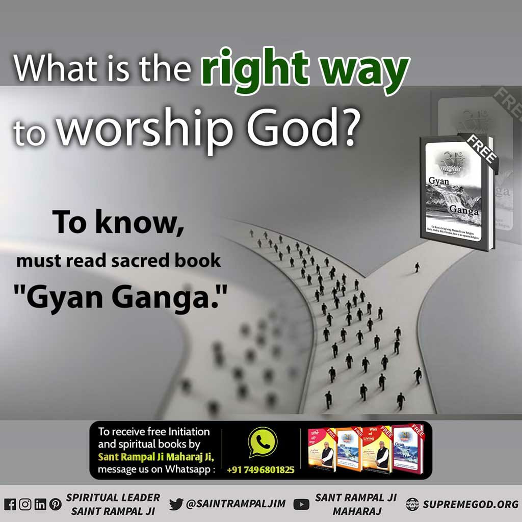 #GodMorningFriday 
What is the right way of worship God?
To know, must read sacred book "Gyan Ganga."
🙏 Visit Sant Rampal Ji Maharaj on YouTube.
📺 Watch Satsang on Sadhna Channel at 07:30 pm Everyday. <a href="/SatlokChannel/">SA News Channel</a>