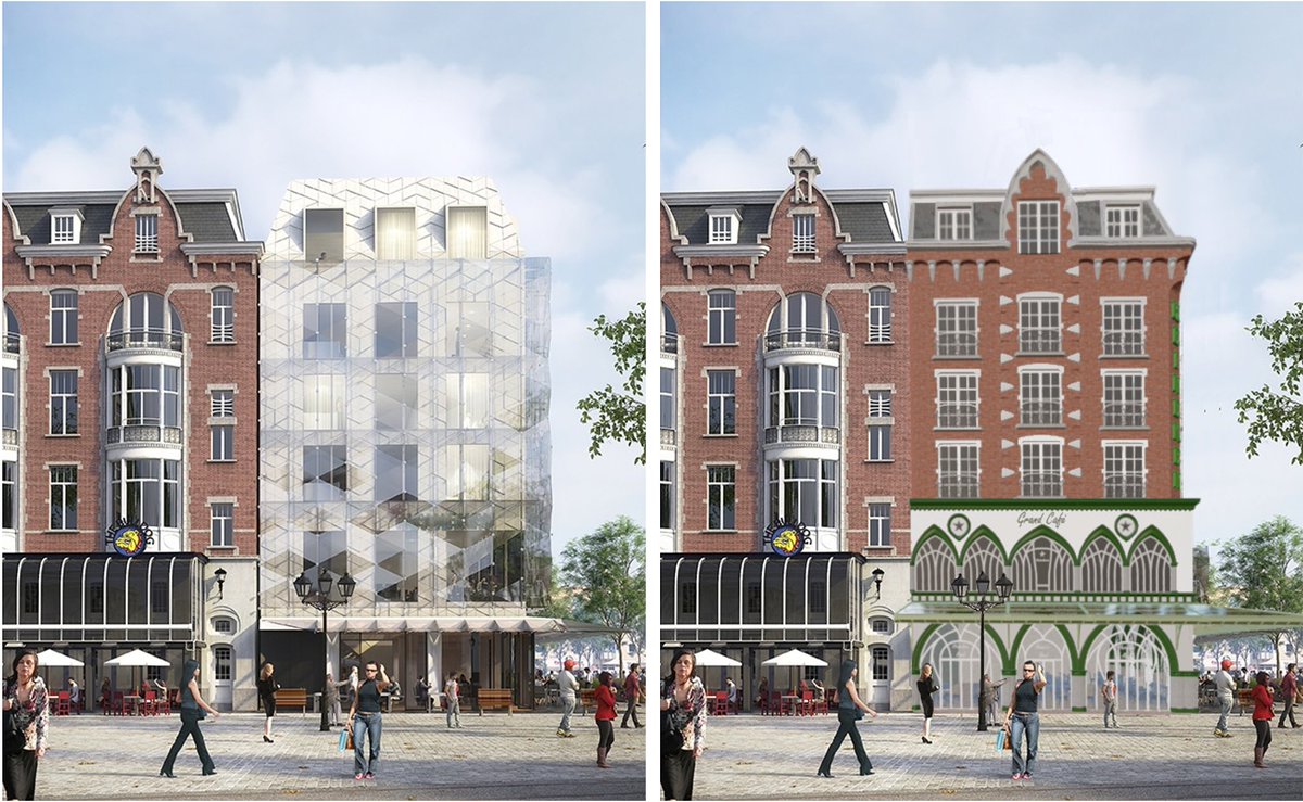 LeRegardNaif's tweet image. Ensuring harmony in historic city centers should be mandatory

#HeinekenHoek #TraditionalArchitecture #NewTraditionalArchitecture #Leidseplein #Amsterdam #Urbanism #Archirtecture #CounterProposal #BeforeAfter @_Aesthetic_City