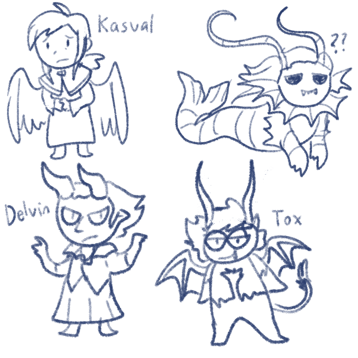 Little roster of the guys that live in my head and end up getting fed and/or fat