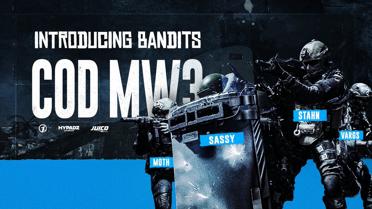 Bandits π€ (@banditsesc) on Twitter photo π€ Announcement π€
Please help us welcome our official 2024 roster for the upcoming Cod MW3 Season π€
<a href="/MothBP/">π
π―π’π±π±</a>
<a href="/TheStahn/">Stahn</a>
<a href="/VARGS___/">heavy</a>
<a href="/sassyoce/">Sassy</a>
#TakingWhatsOurs | <a href="/JUICDenergy/">JUICD Energy</a> | <a href="/hypadz/">Hypadz Au</a> | <a href="/OSES_AU/">One Stop Esports Shop</a> π€ Announcement π€
Please help us welcome our official 2024 roster for the upcoming Cod MW3 Season π€
<a href="/MothBP/">π
π―π’π±π±</a>
<a href="/TheStahn/">Stahn</a>
<a href="/VARGS___/">heavy</a>
<a href="/sassyoce/">Sassy</a>
#TakingWhatsOurs | <a href="/JUICDenergy/">JUICD Energy</a> | <a href="/hypadz/">Hypadz Au</a> | <a href="/OSES_AU/">One Stop Esports Shop</a>