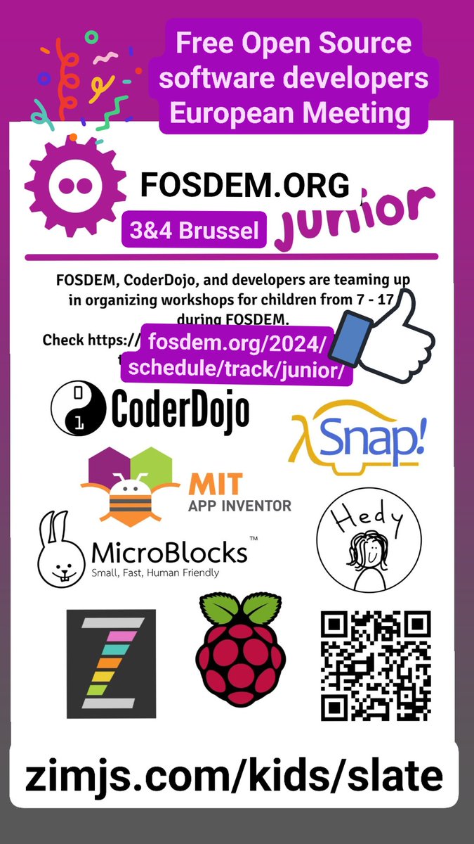 karel_rosseel's tweet image. 3 and 4 feb. in University Brussel Free workshop coding for kids! fosdem.org/2024/schedule/… with #CoderdojoBelgium