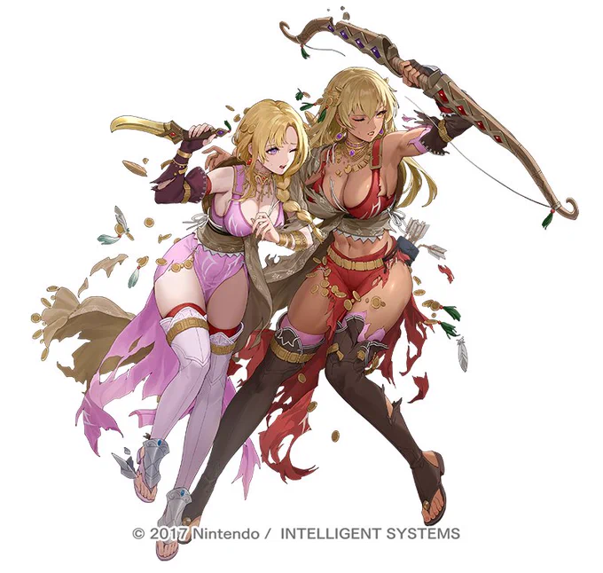 今日から『ファイアーエムブレムヒーローズ』にて配信されます、双界英雄「愛と護りの神射手 イグレーヌ」イラストを担当させていただきました～よろしくお願い致します～!  My illustration  Sworn Protectors is now available in Fire Emblem Heroes!  #FEヒーローズ #FEH #FEHeroes