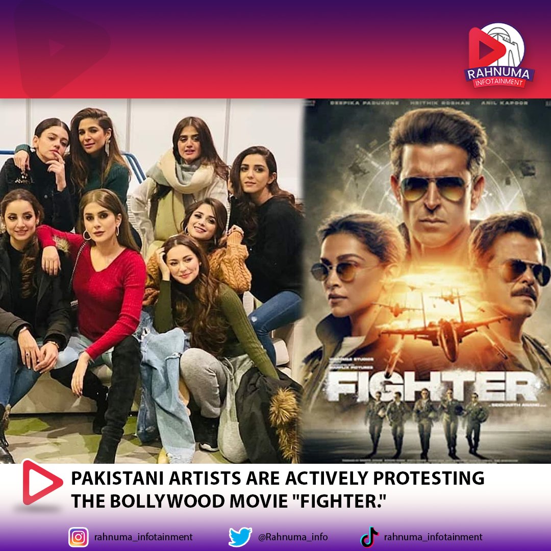 After the release of the official trailer of the anti-Pakistan Bollywood film 'Fighter', Pakistani artists criticized the subject of the film and the actors working in the film. #FighterMovieControversy #BollywoodBacklash #infosec #Rahnuma #Info #rahnumainfotainment