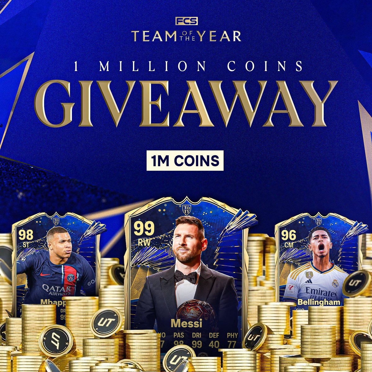 🔵TOTY ZAMANI🔵 @futcoinshop x <a href="/kobemir/">Emir Tolga</a>

Futcoinshop ile sizlerden 4 kişiye 250K coin hediye ediyoruz. Yapmanız gerekenler;

- <a href="/kobemir/">Emir Tolga</a> ve <a href="/FUTCoinShop/">FUT Coin Shop</a> hesaplarını takip etmek.
- Bu tweeti RT ve beğeni yap.
- Beraber TOTY açacağın 1 arkadaşını yorumda etiketle.

Çekiliş sonucu