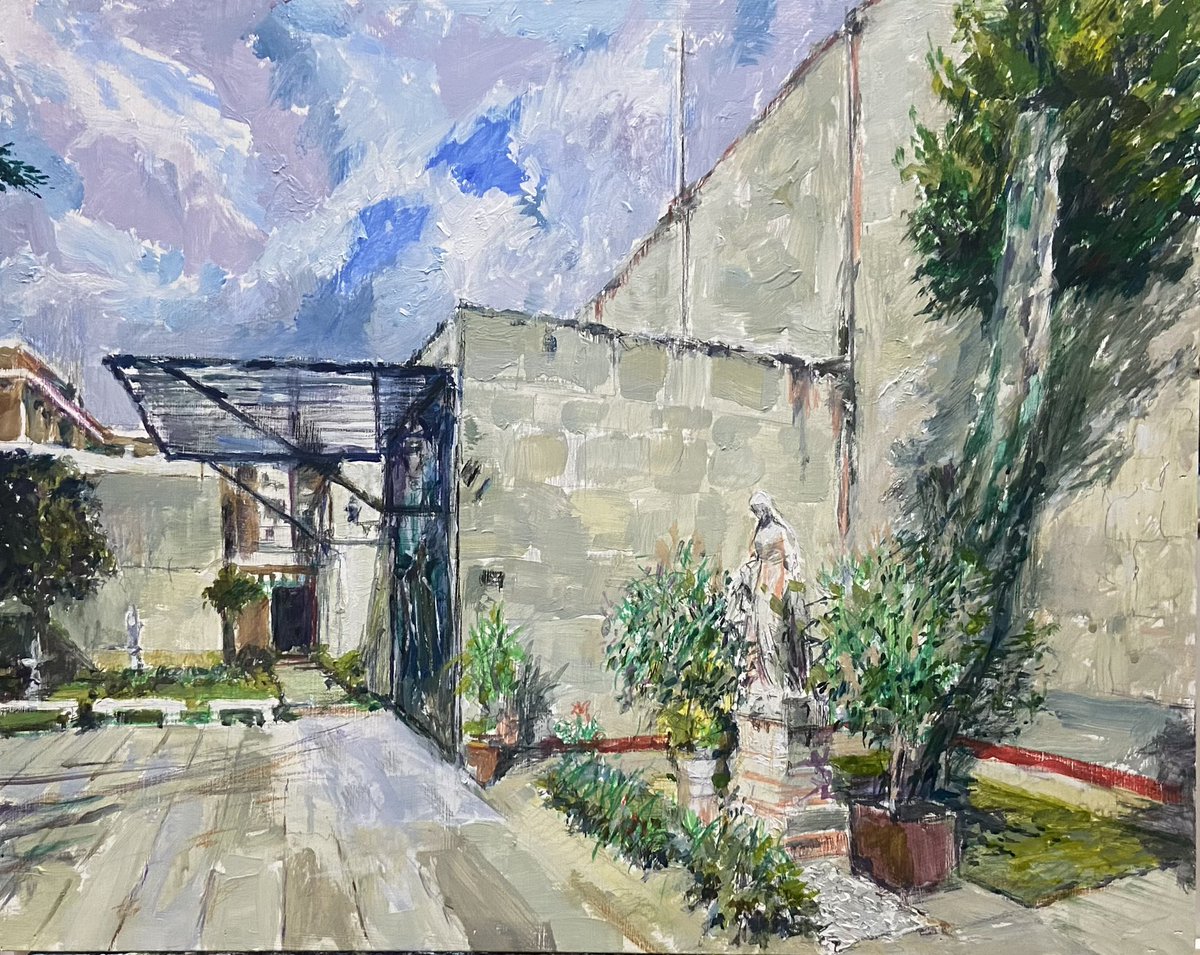 JMPedernal's tweet photo. Parroquia de San Pablo, Sevilla. Acrílico sobre tabla, 50x40 cms.#poligonodesanpablo #parroquiadesanpablo #luisrecasens #santiagodelcampo https://t.co/GPxg4PhQyf