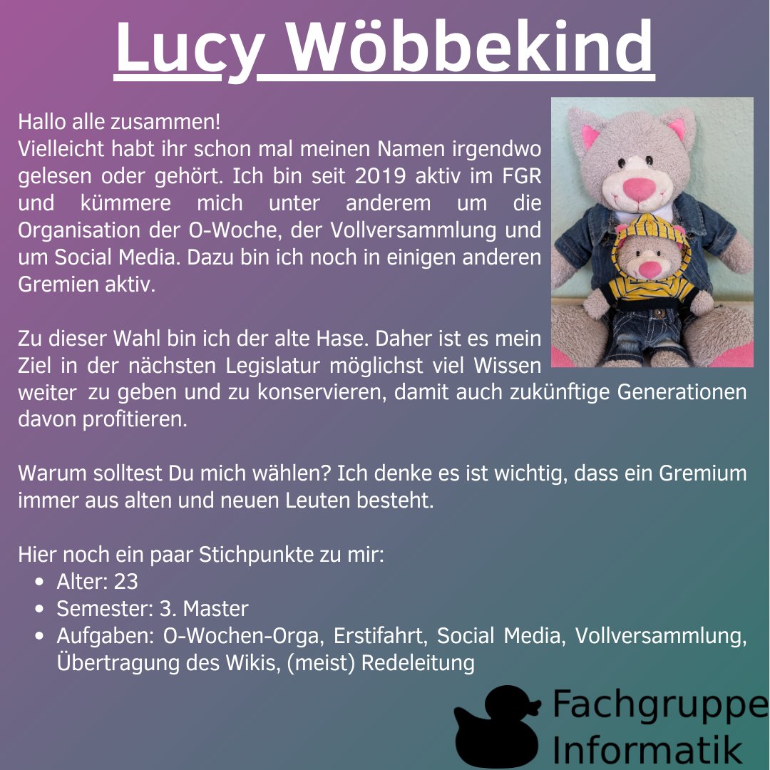 FGInfoBS's tweet photo. Alle Kandidierenden für den FGR hatten die Chance sich einmal vorzustellen! [2/3] https://t.co/iB9zpQxQSf