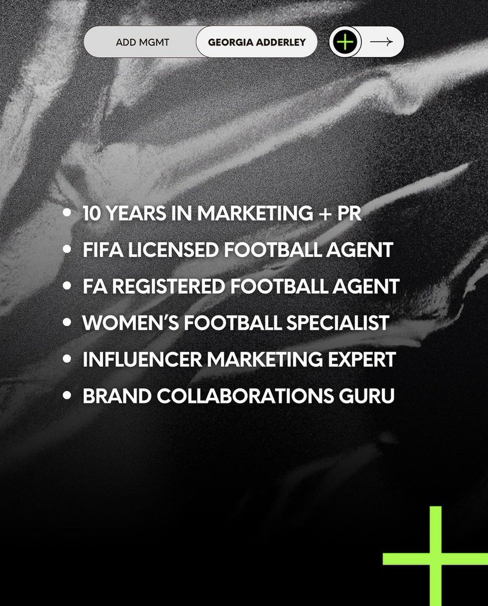 GAdderley's tweet photo. 10 years in PR &amp; marketing - I love working on campaigns that bring people together.
With a huge passion for women's sport &amp; drive to make a positive impact, I always strive to add value.
Are you an athlete looking for an agent?
Get in touch! 
#pr #sportsagent #fifaagent https://t.co/6o0L5jvNSw
