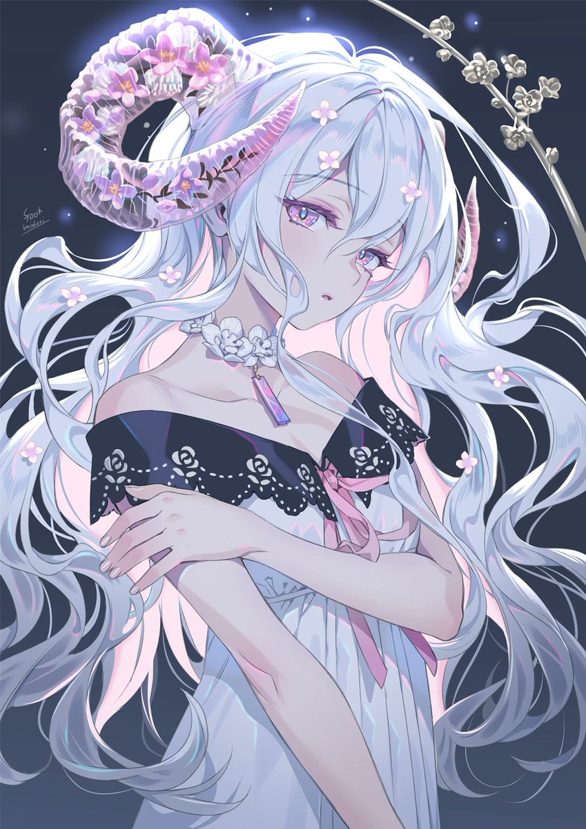「銀髪 しろ髪 好きです」|碧 風羽 Foo Midoriのイラスト