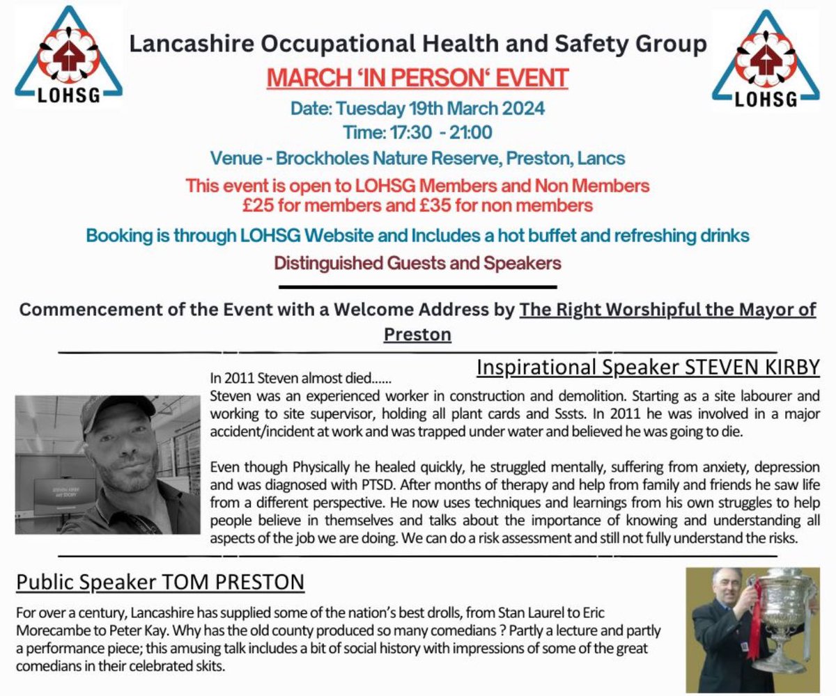 LOHSG1's tweet photo. Prepare yourself for our first must attend in person LOHSG event of 2024. Don't just stand by – grab the opportunity, join us and lock in the date because this is THE event you can't let slip through your fingers.LOHSG are unlocking the opportunity for everyone. #lohsg #iosh https://t.co/ffz2fVnsnw