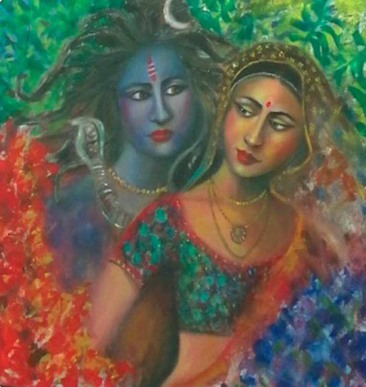 MeenaDasNarayan's tweet photo. The Gods were never biased! #ShivaShakti #ParvatiDevi #MeenaDasNarayan #Oils https://t.co/3AoxKOBT77