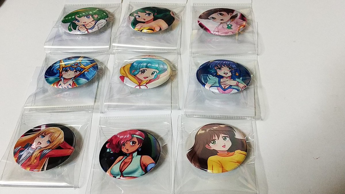 susuki2024's tweet image. アクスタ10種類と缶バッチ32mm
スペースナンバー（57・58)
アクスタ取り置き受け付けます
※無くなり次第終了
#美少女パラダイス3
#ダーティーペア
#ななこSOS
#トップをねらえ
#幻夢戦記レダ
#野々村亜美
#ドリームハンター麗夢